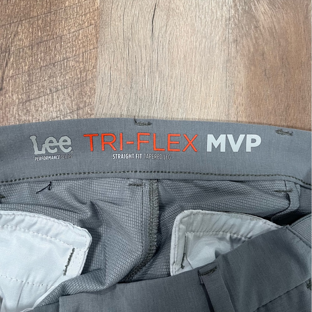 Men's Grey Lee Tri-Flex MVP Straight Fit Tappered Leg 36x29 - Picture 5 of 7